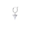 True Rocks Shark Tooth Single Earring In Silver