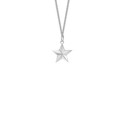 True Rocks Men's Sterling Silver Mini Star Pendant