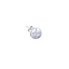 True Rocks Men's Sterling Silver Round Pill Stud In Silver