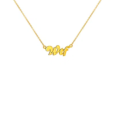 True Rocks Men's Wtf Statement Necklace 18kt Gold Plated