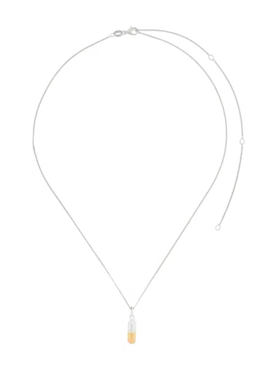 True Rocks Mini Pill Pendant Necklace In Silver