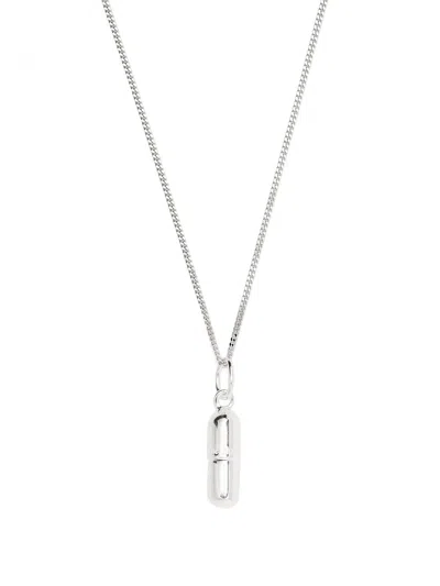 True Rocks Mini Pill Pendant Necklace In Silver