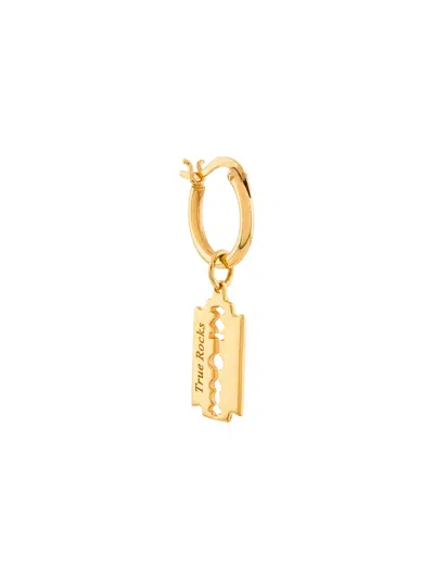 True Rocks Razor Hoop Earrings In Gold
