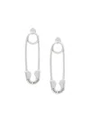 True Rocks Safety Pin Stud Earring In Silver