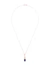 True Rocks Small 'midnight Blue Pill' Pendant In Metallic