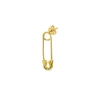 True Rocks 18 Carat Gold Plated Safety Pin Stud Earring In Stud