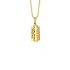 True Rocks Women's 18kt Gold-plated Razor Blade Pendant On Bead Chain In Gold