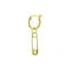 True Rocks 18 Carat Gold Plated Safety Pin On Gold Plated Hoop Earring
