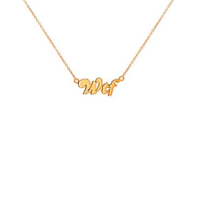 True Rocks Women's 18kt Rose Gold-plated Wtf Necklace