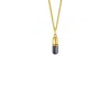 True Rocks Women's Gold / Grey Mini Pill Pendant Gun Metal Grey & 18kt Gold-plated In Gold