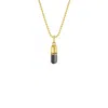True Rocks Women's Gold / Grey Mini Pill Pendant Gun Metal Grey & 18kt Gold-plated In Multi