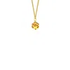 True Rocks Women's Gold / Red Red Enamel & 18kt Gold Plated Mini Dice Pendant In Multi