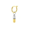True Rocks 18kt Gold-plated & Sterling Silver Mini Pill Charm On Gold Hoop In Gold