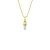 True Rocks Women's Gold / Silver 2tone 18kt Gold-plated & Sterling Silver On Gold Chain Small Pill Pendant In Gold