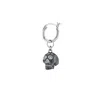 True Rocks Women's Grey / Silver Mini Skull Hoop Sterling Silver & Gunmetal Grey In Black