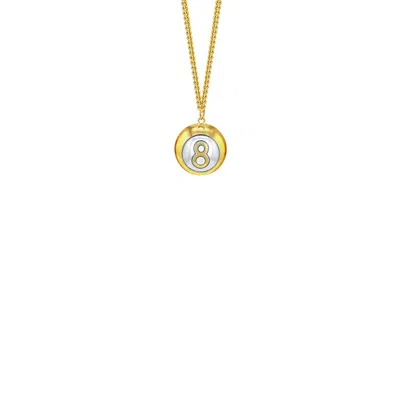 True Rocks Women's Mini 8ball Pendant 2tone 18kt Gold-plated & Sterling Silver