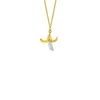 True Rocks 2 Tone Sterling Silver & Gold Plated Banana Mini Pendant In Gold