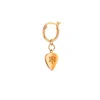 True Rocks Women's Mini Plectrum Hoop Earring 18kt Rose Gold In Gold