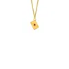 True Rocks Women's Red / Gold 18kt Gold-plated & Red Enamel Ace Of Diamonds Mini Pendant In Multi