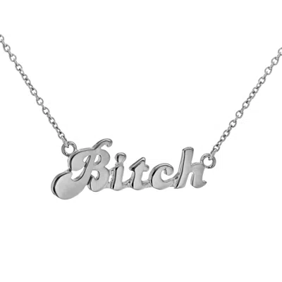 True Rocks Women's Sterling Silver Bitch Necklace In Metallic