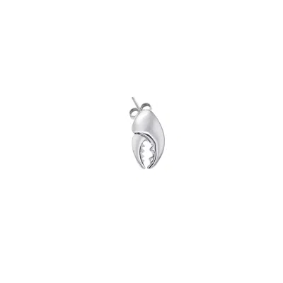 TRUE ROCKS WOMEN'S STERLING SILVER CRAB CLAW STUD EARRING