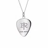 True Rocks Mini Sterling Silver Plectrum Pendant In Silver