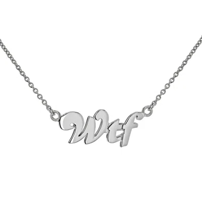 True Rocks Women's Sterling Silver Wtf Necklace
