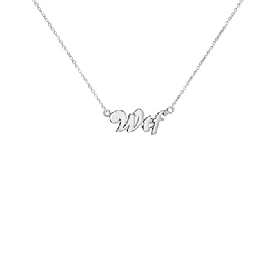 True Rocks Women's Wtf Statement Necklace Sterling Silver In Metallic