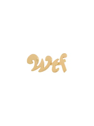True Rocks Wtf Stud Earring In Gold