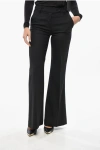 True Royal 4-pocketed Bianca Twill Wool Blend Pants In Black