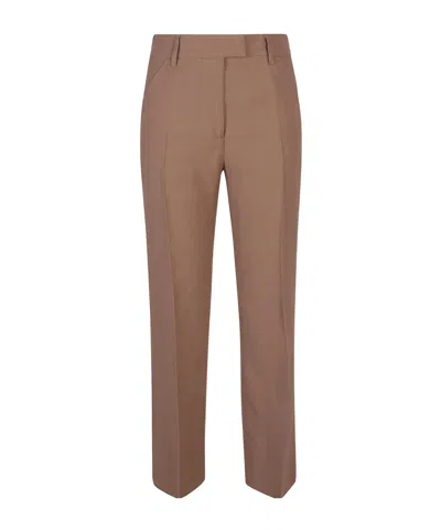 True Royal Belt Ring Bag Casual Pants In Brown