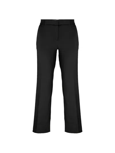 True Royal Belt-loop Pressed-crease Trousers In Black