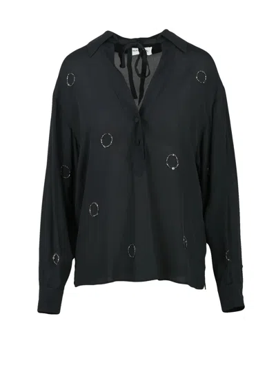 True Royal Black Viscose Women's Shirt