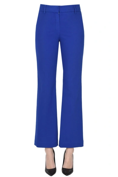 True Royal Cotton Chino Trousers In Electric Blue