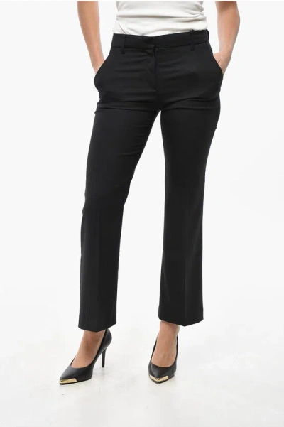 True Royal Gabardine Sandy Pants With Belt Loops In Black