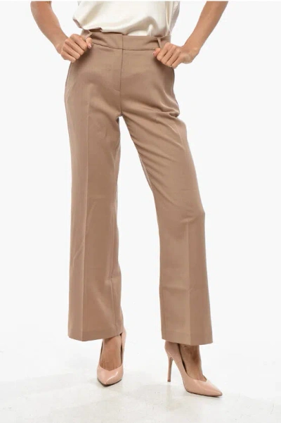 True Royal Gabardine Sandy Pants With Belt Loops In Neutral