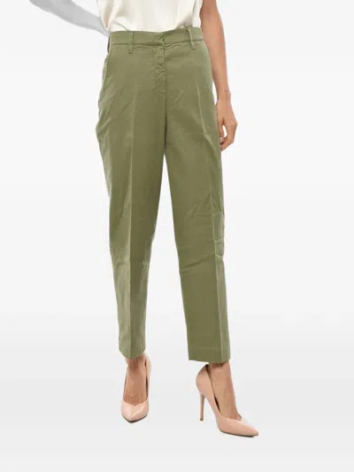 True Royal Hight-waisted Trousers In Green