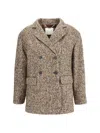 True Royal Vittoria Jacket In Tweed In Brown