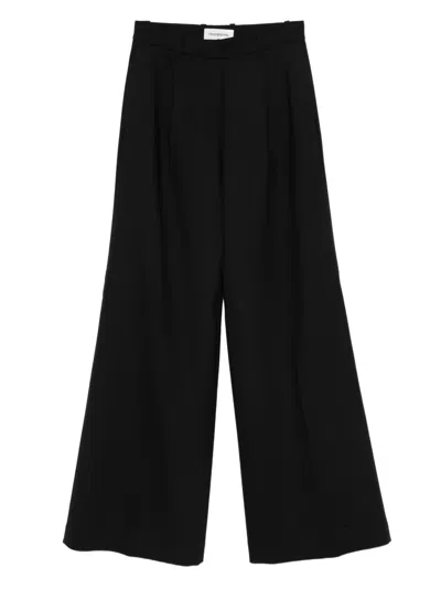 True Royal Karol Pleated-front Trousers In Black