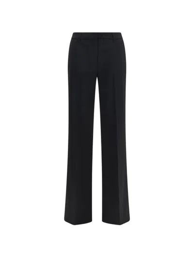 True Royal Linda Wide-leg Merino Wool Trousers In Black