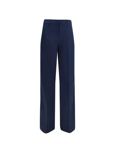 True Royal Niki Button Trousers In Blue