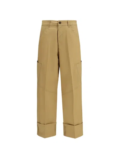 True Royal Nina Cuffed Cargo Trousers In Brown