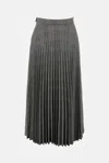 True Royal Pleated Skirt In Black