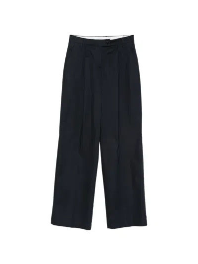 True Royal Pleated Wide-leg Trousers In Blue