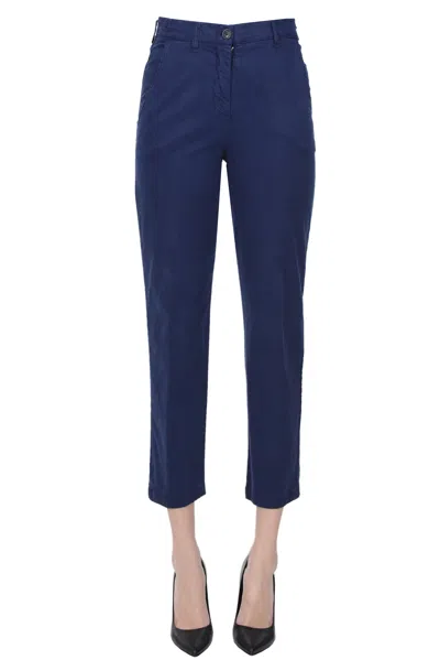 True Royal Sarah Chino Trousers In Blue