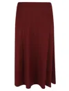 True Royal Side Zip Skirt In Bordeaux
