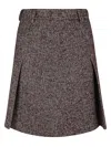 True Royal Belted Skirt In Red