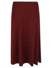 True Royal Side Zip Skirt In Red
