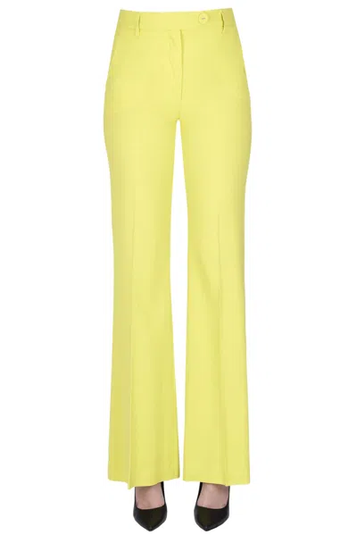 True Royal Viscose Piquet Trousers In Lime