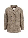 True Royal Vittoria Jacket In Tweed In Brown